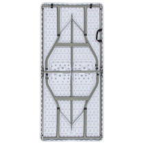 Lanny Foldable Buffet Table White/Black 180 x 75 x 70 Centimeter