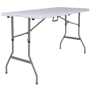 Lanny Foldable Buffet Table White/Black 180 x 75 x 70 Centimeter
