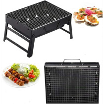 Portable And Foldable Charcoal Barbeque Grill Black Colour