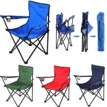 Foldable Chair Blue/Black-Nylon Metal