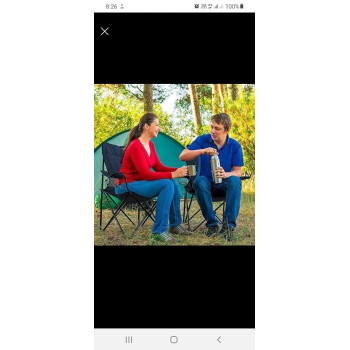 Foldable Chair Blue/Black-Nylon Metal