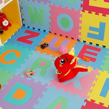 Rainbowtoy Non-Toxic Backyard Or Indoors A-Z Alphabets Puzzle Play Mat Foam For Kids 30 x 30 x 1cm