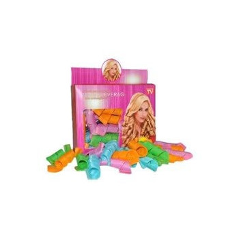 20-Piece Magic Leverag Hair Roller Set Pink/Blue/Green