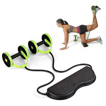 Ab Roller Abdominal Muscle Trainer Wheel Arm Waist Leg Exercise Multi-Functional Exercise Gym Fitness Equipments With Mat