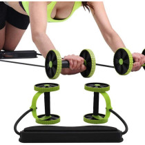 Ab Roller Abdominal Muscle Trainer Wheel Arm Waist Leg Exercise Multi-Functional Exercise Gym Fitness Equipments With Mat