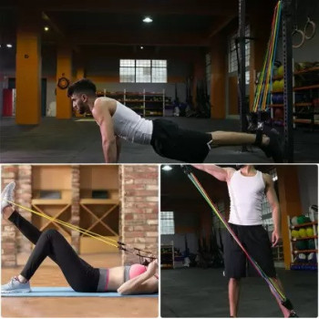 16-Piece Exercise Resistance Band Set