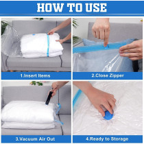 Vacuum Seal Storage Compressed Bag Transparent 80 x 110Centimeter