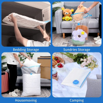 Vacuum Seal Storage Compressed Bag Transparent 80 x 110Centimeter