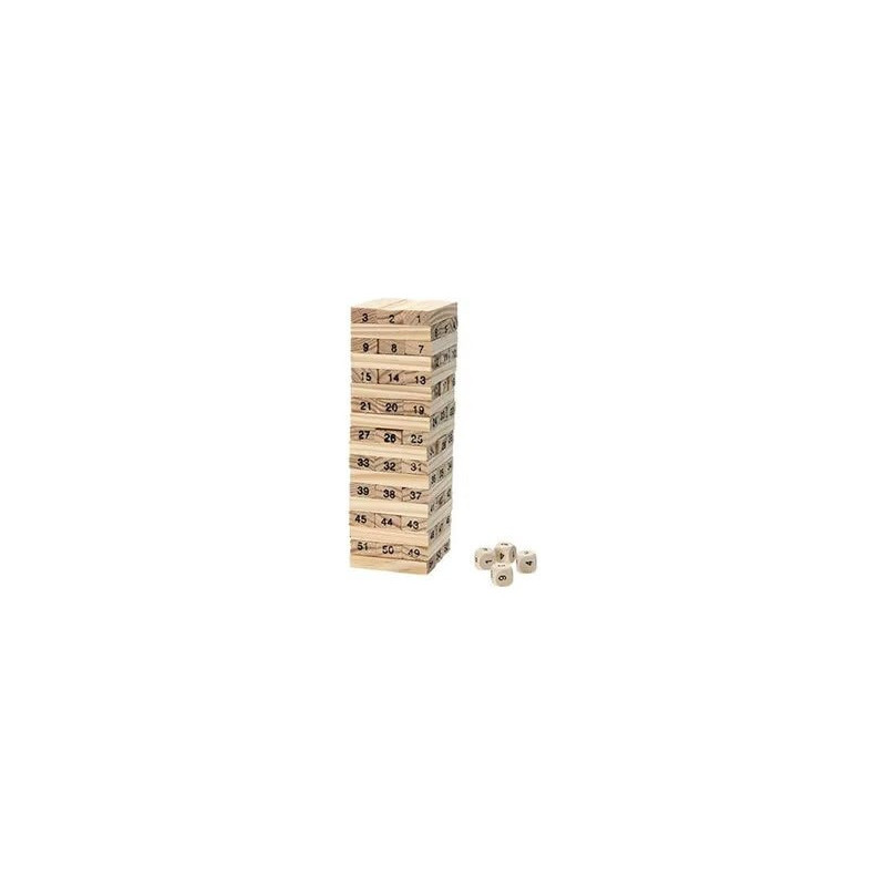 Kb-852M987269 Pine Wooden Tower Wood Building Blocks Toy Domino For 5+ Years
