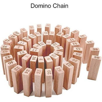 Kb-852M987269 Pine Wooden Tower Wood Building Blocks Toy Domino For 5+ Years