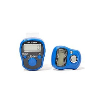 Rosh 2-Piece Digital Electronic Finger Wearable Tally Counter Blue Colour
