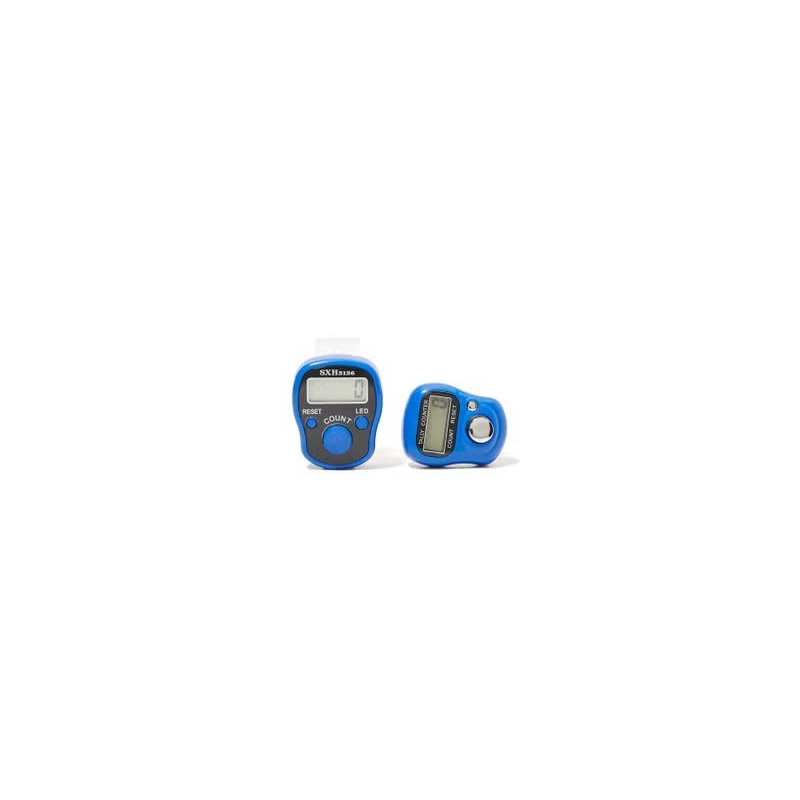 Rosh 2-Piece Digital Electronic Finger Wearable Tally Counter Blue Colour