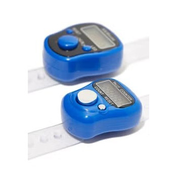 Rosh 2-Piece Digital Electronic Finger Wearable Tally Counter Blue Colour