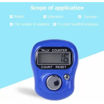 Rosh 2-Piece Digital Electronic Finger Wearable Tally Counter Blue Colour