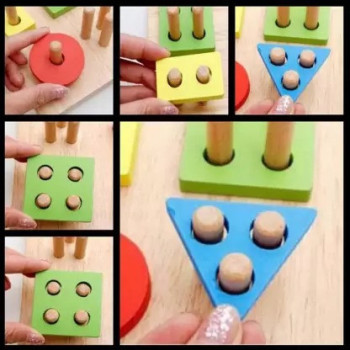 Wooden Matching Blocks Set