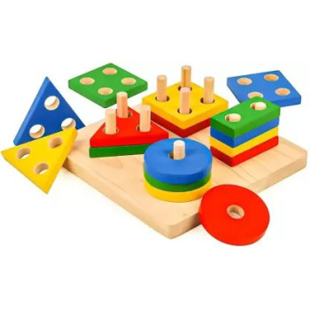 Wooden Matching Blocks Set