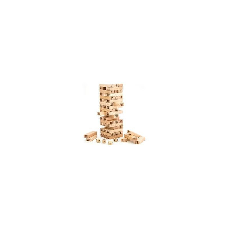 Babybaba Wooden Building Blocks Puzzle With Free Key Ring