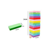 54-Piece Wooden Stack Building Blocks