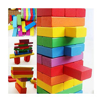 54-Piece Wooden Stack Building Blocks