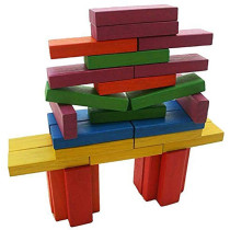 54-Piece Wooden Stack Building Blocks