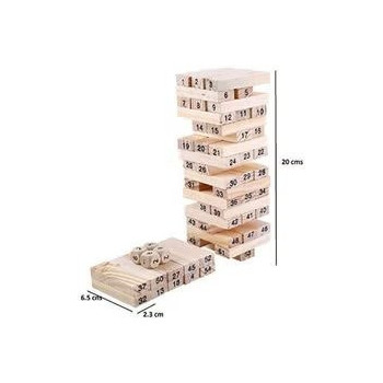 Babybaba 55-Piece Wooden Stacking Blocks Set