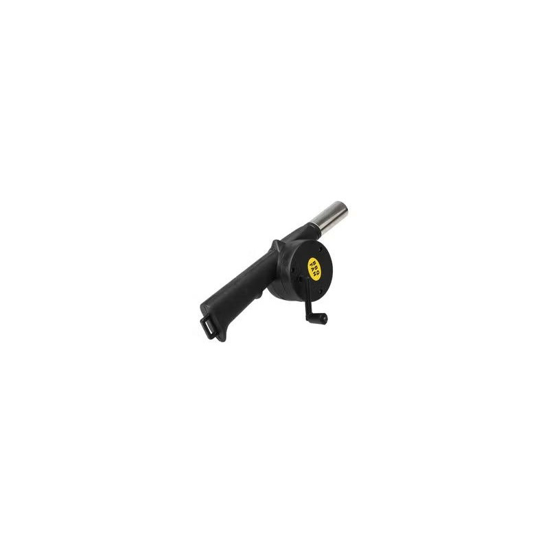 Outdoor Kitchen Hand Crank Powered Grill BBQ Fans Blower Black + Silver