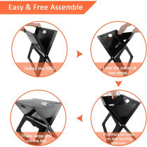 Biki Portable Bbq Charcoal Grill Black 45 x 35 x 30cm