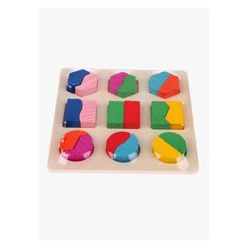 Wooden Fraction Shape Puzzle Toy A63A