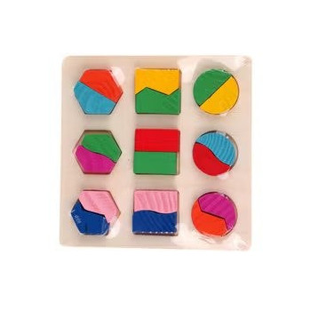 Wooden Fraction Shape Puzzle Toy A63A