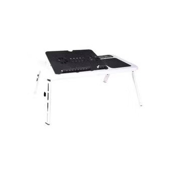Huayang Muiltipurpose Laptop Table With Usb Fan Black/White