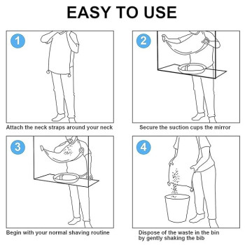 Waterproof Beard Trimming Apron White