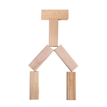 Brand Conquer 54-Piece Wooden Stacking Tower With Number Blocks