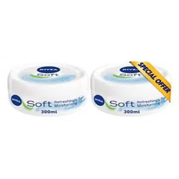 Nivea Soft Moisturizing Cream Refreshingly Clear 2 x 300 ml