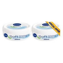 Nivea Soft Moisturizing Cream Refreshingly Clear 2 x 300 ml