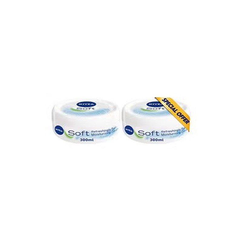 Nivea Soft Moisturizing Cream Refreshingly Clear 2 x 300 ml