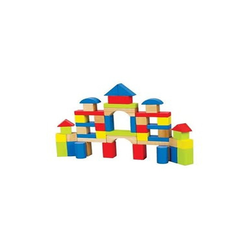 Bjm 9886645559333 50-Piece Wooden Block Set For 3 Years