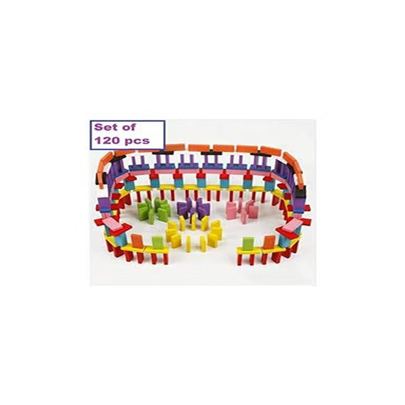 Blossom 120-Piece Wooden Domino Set