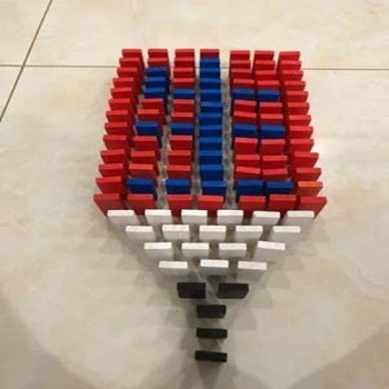 Blossom 120-Piece Wooden Domino Set