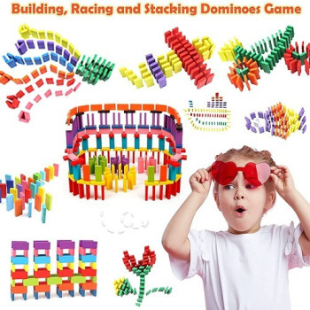 Blossom 120-Piece Wooden Domino Set
