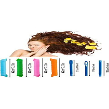 Xiuwoo 40-Piece Heatless Spiral Hair Curler Set Multicolour