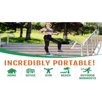 Dbt 12-Piece Exercise Fitness Resistance Bands Set