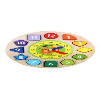 Digital Geometry Clock Wooden Blocks Toy