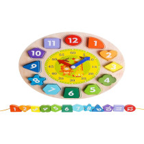 Digital Geometry Clock Wooden Blocks Toy