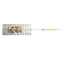 Bita Stainless Steel Bbq Grill Silver/Brown 40 x 30cm