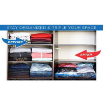 Vacuum Storage Organizer, White/Blue, 500 x 700 mm