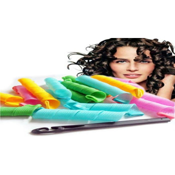Magic Leverag 18-Piece Hair Roller Set Pink/Green/Blue Colour