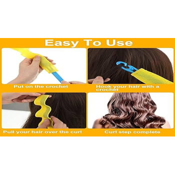 Magic Leverag 18-Piece Hair Roller Set Pink/Green/Blue Colour