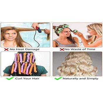 Magic Leverag 18-Piece Hair Roller Set Pink/Green/Blue Colour