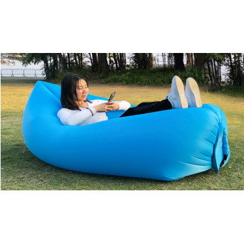 Self Inflating Blow Air Bed Nylon Blue Colour 260 x 70Centimeter