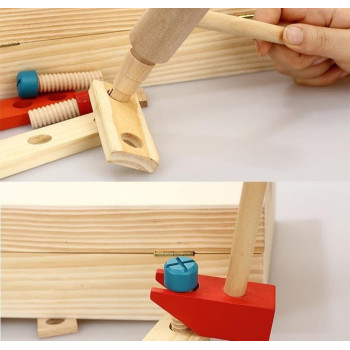 Beauenty Wooden Kids Tool Box